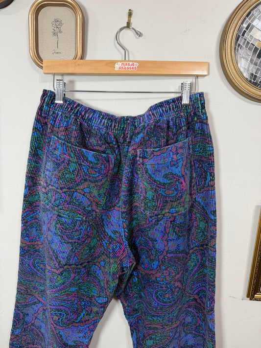 Medium Paisley Print Corduroy Pants