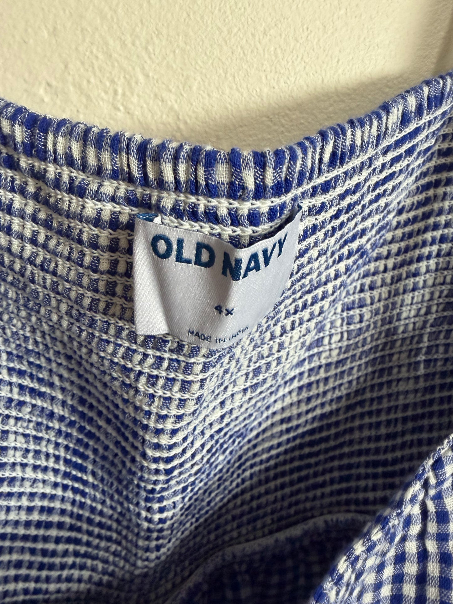 4x NWT Blue Gingham Tie Tank Top