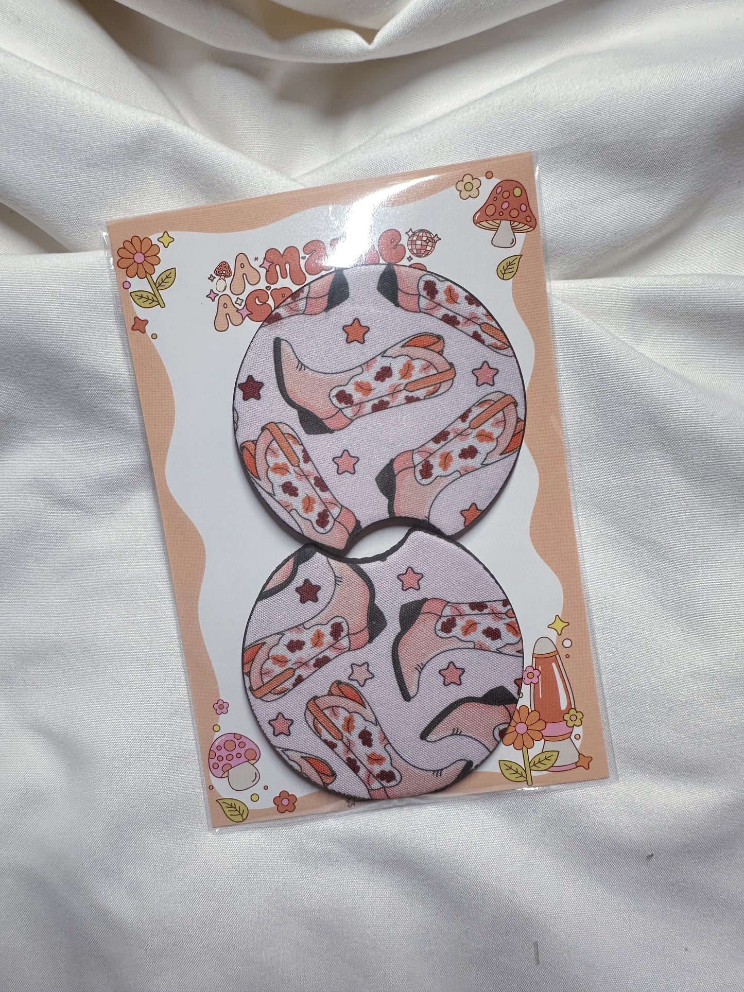 Fall Boots Car Coaster