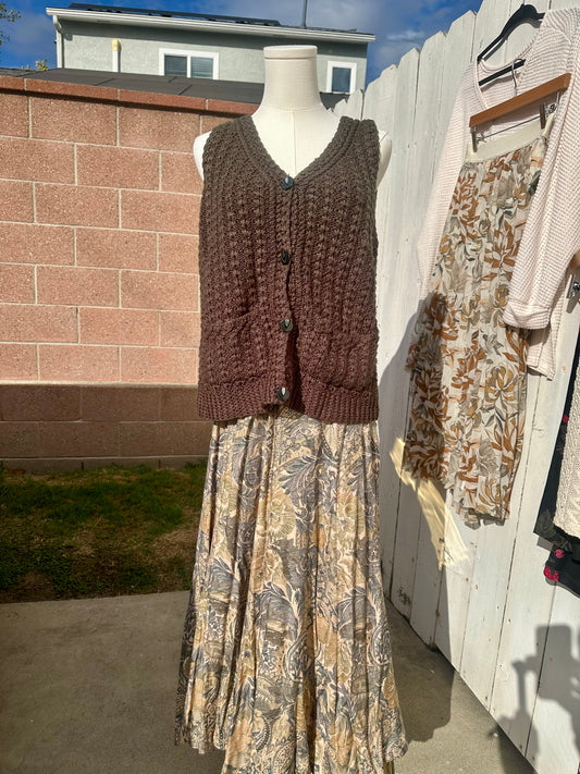 Large Green Knit Vest