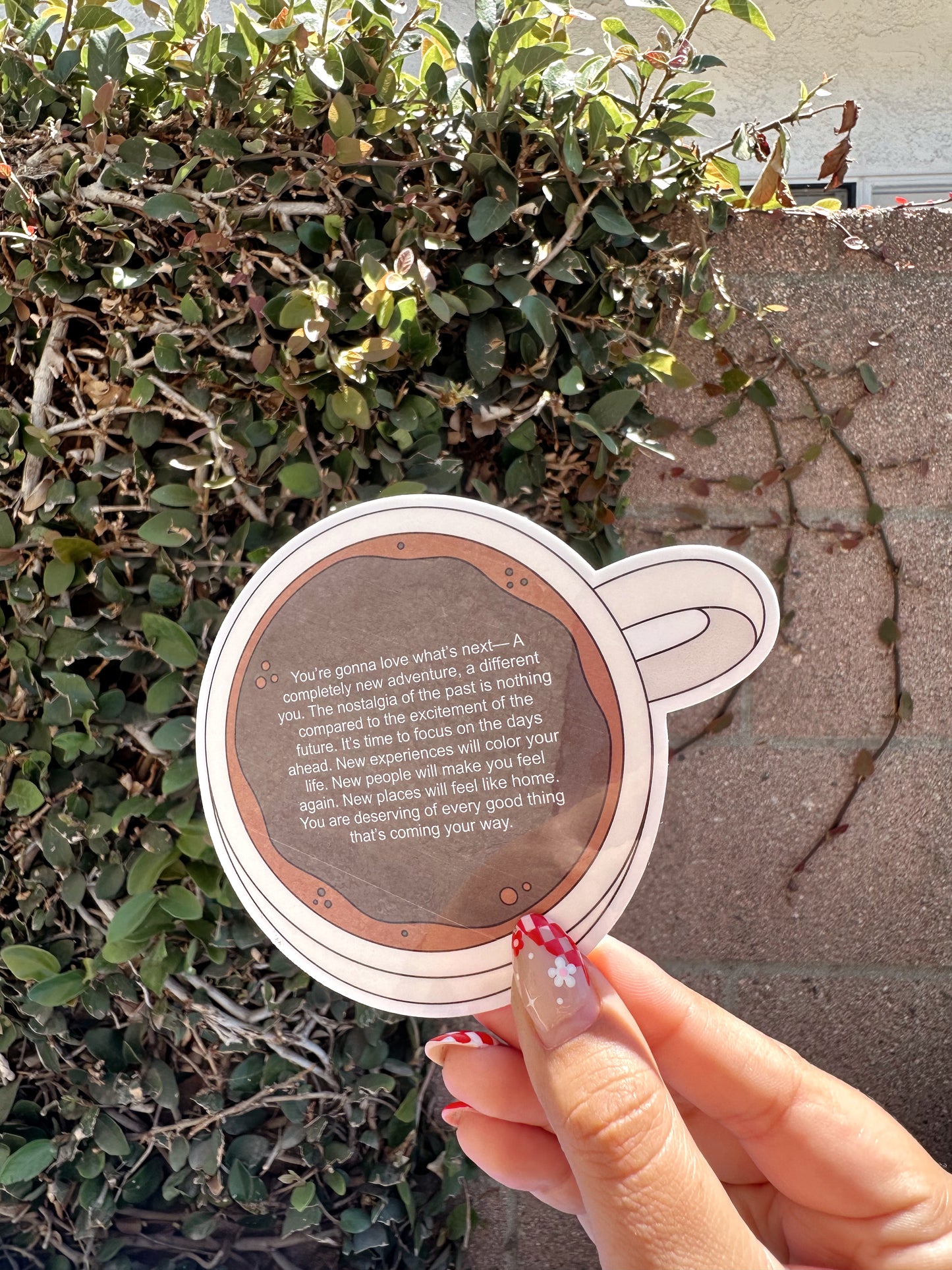 New Adventure Coffee Cup Sticker