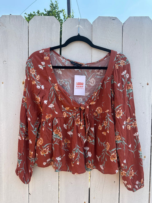 Small Terracotta Long Sleeve Top