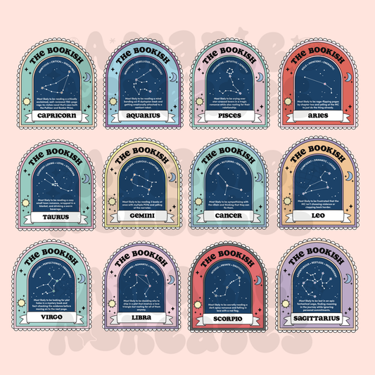 Zodiac The Bookish Sticker