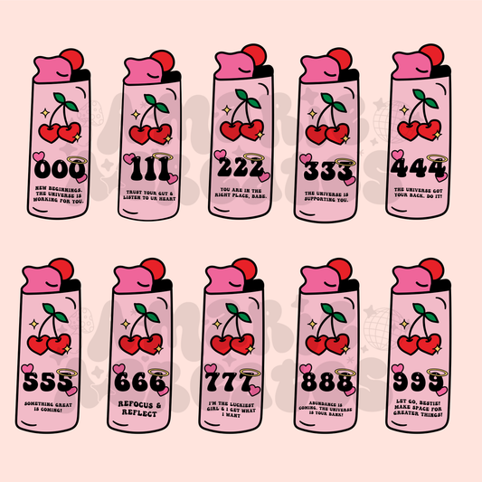 Angel Number Lighter Glass Cup