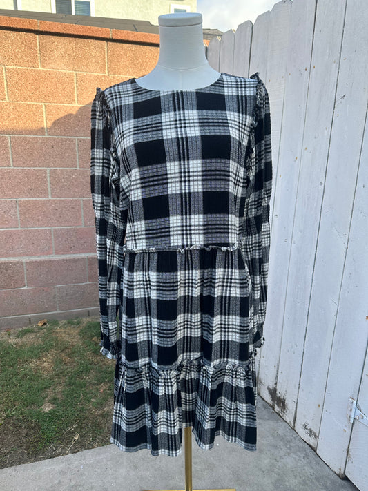 NWT Large Black Gingham Dress