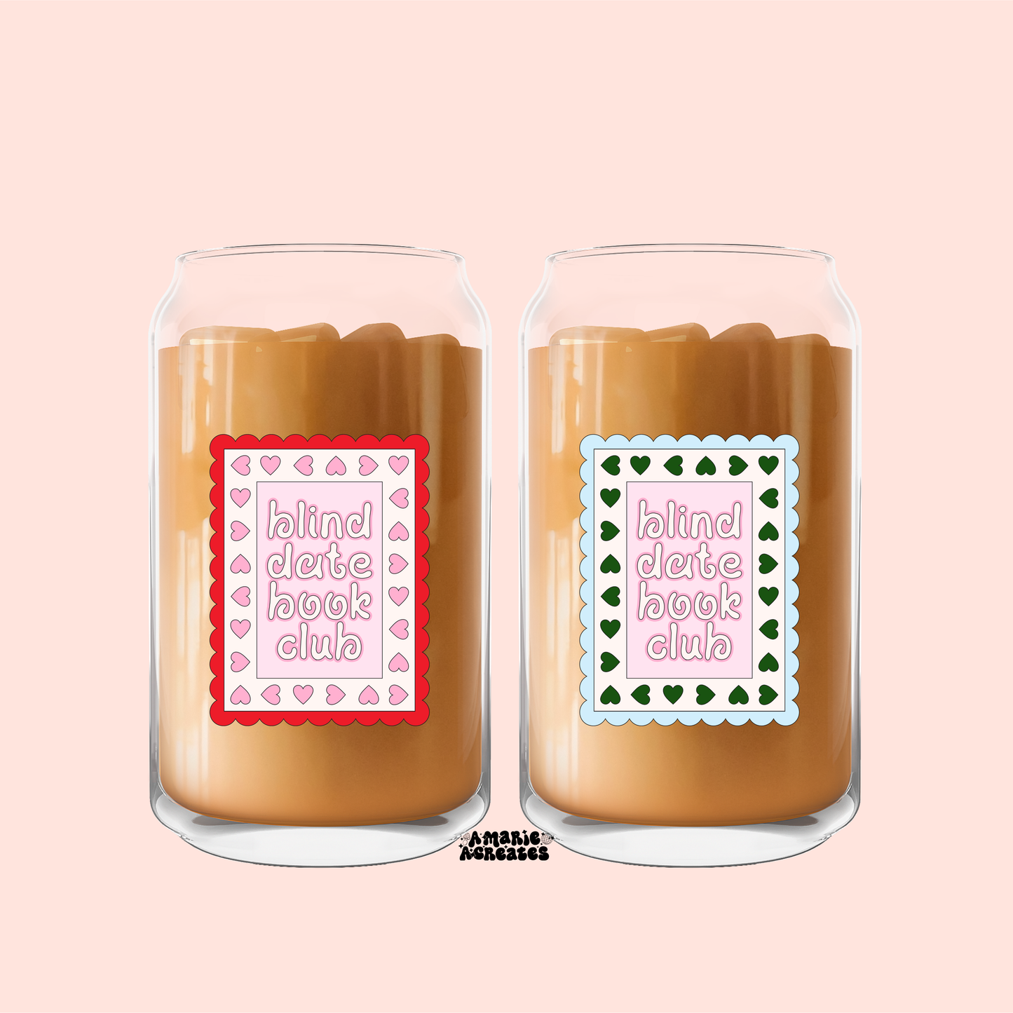 Blind Date Book Club Glass Cup