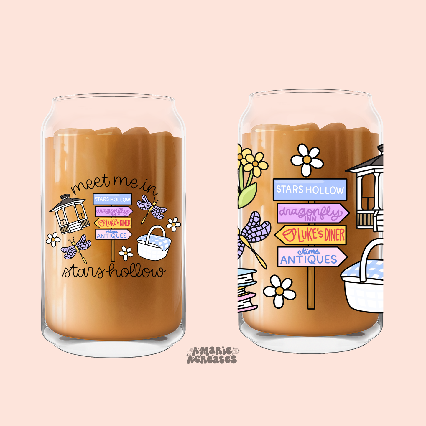 Meet Me In Stars Hollow Spring Glass Cup