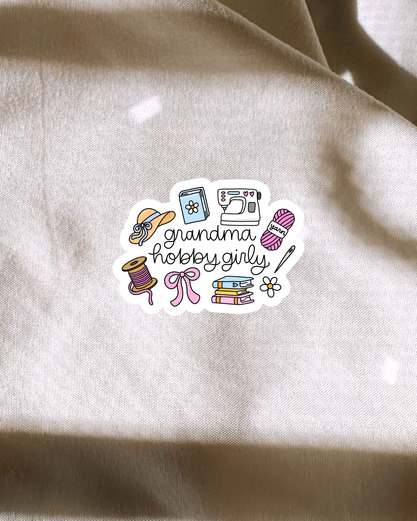 Grandma Hobby Girly Sticker