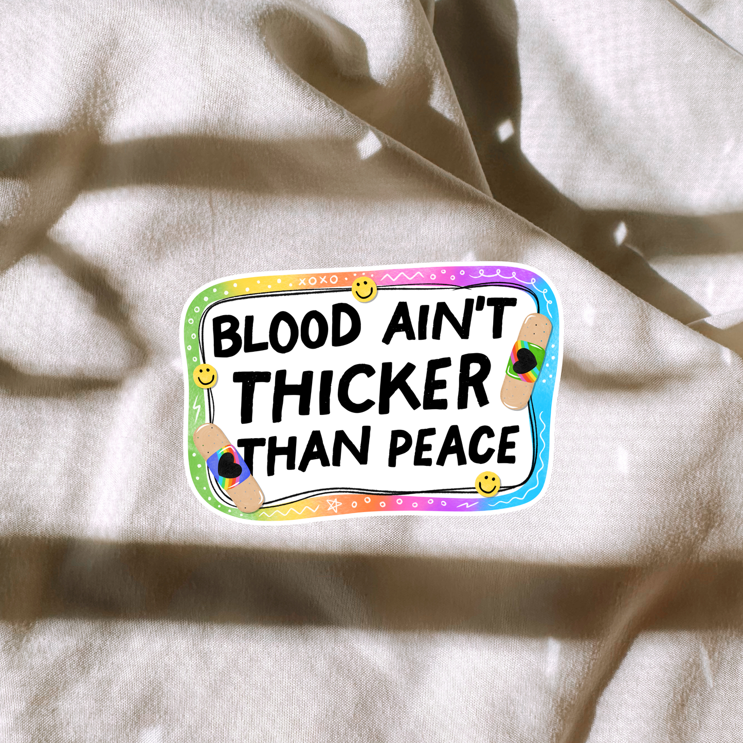 Blood Aint Thicker Than Peace Sticker