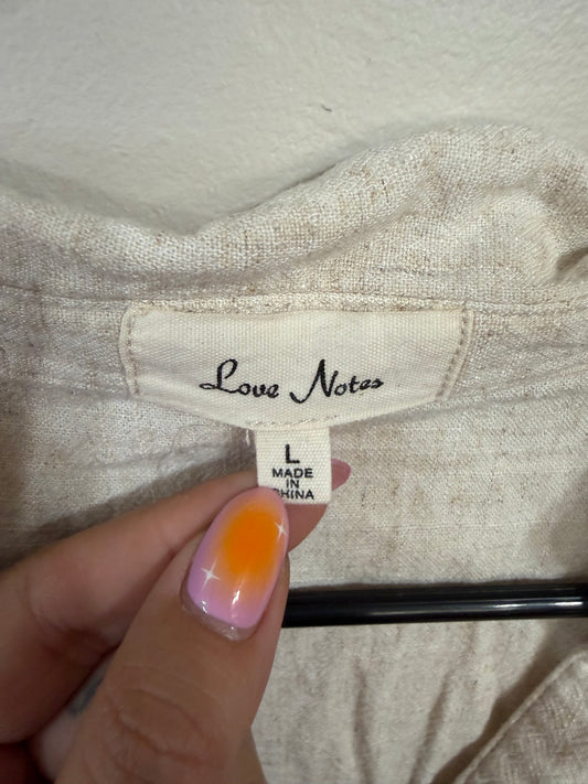Large Linen Cropped Top