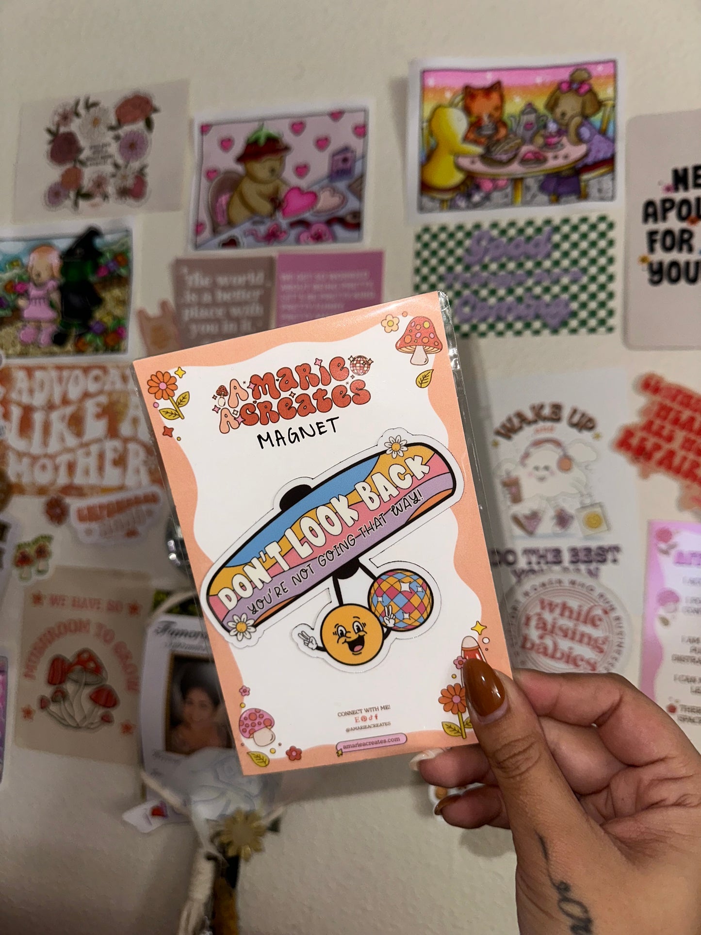 Dont Look Back Not Going That Way Magnet