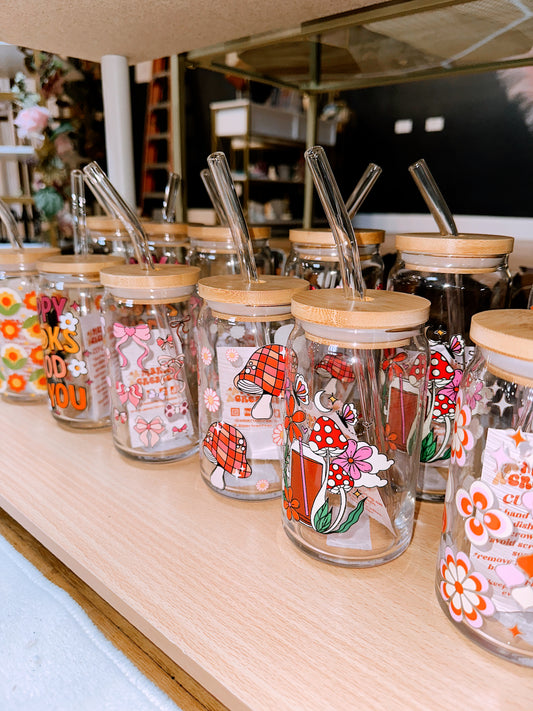 Mushroom Coffee Glass Cup
