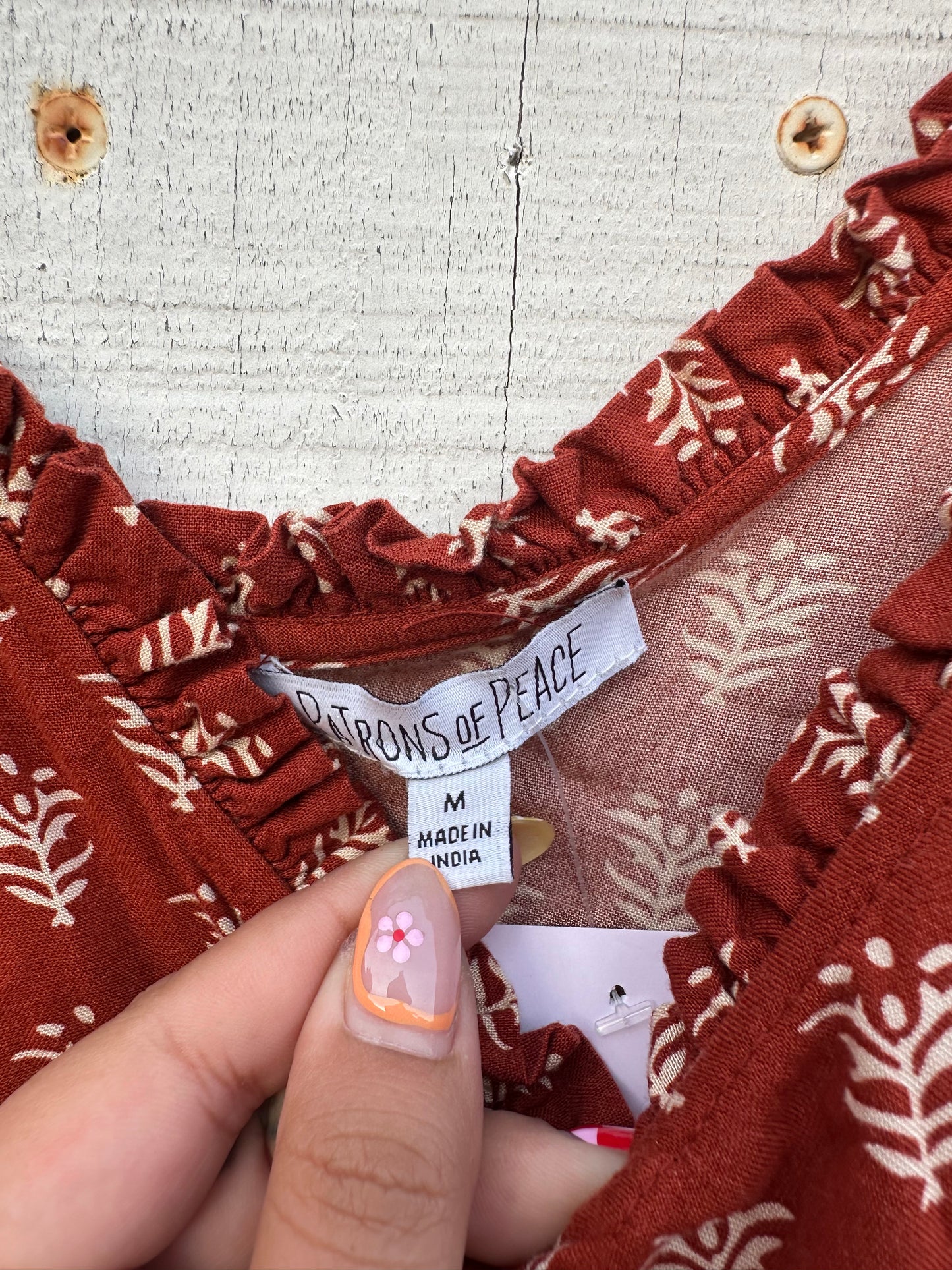 Medium Rust Leaf Dress