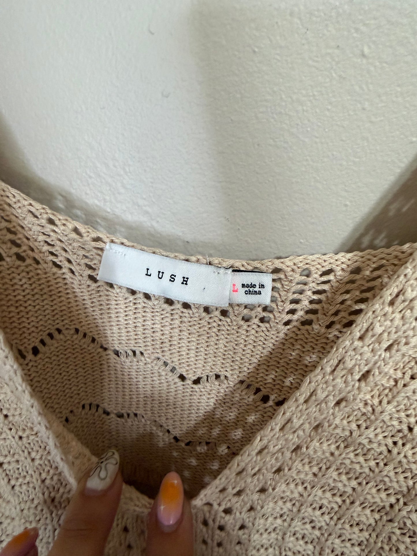 Large Crochet Crop Top