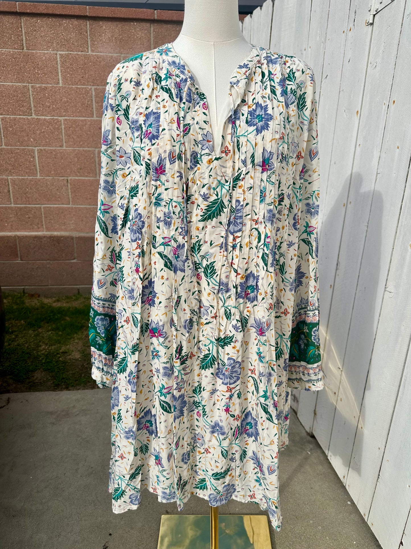 XXL Floral Long Sleeve Dress