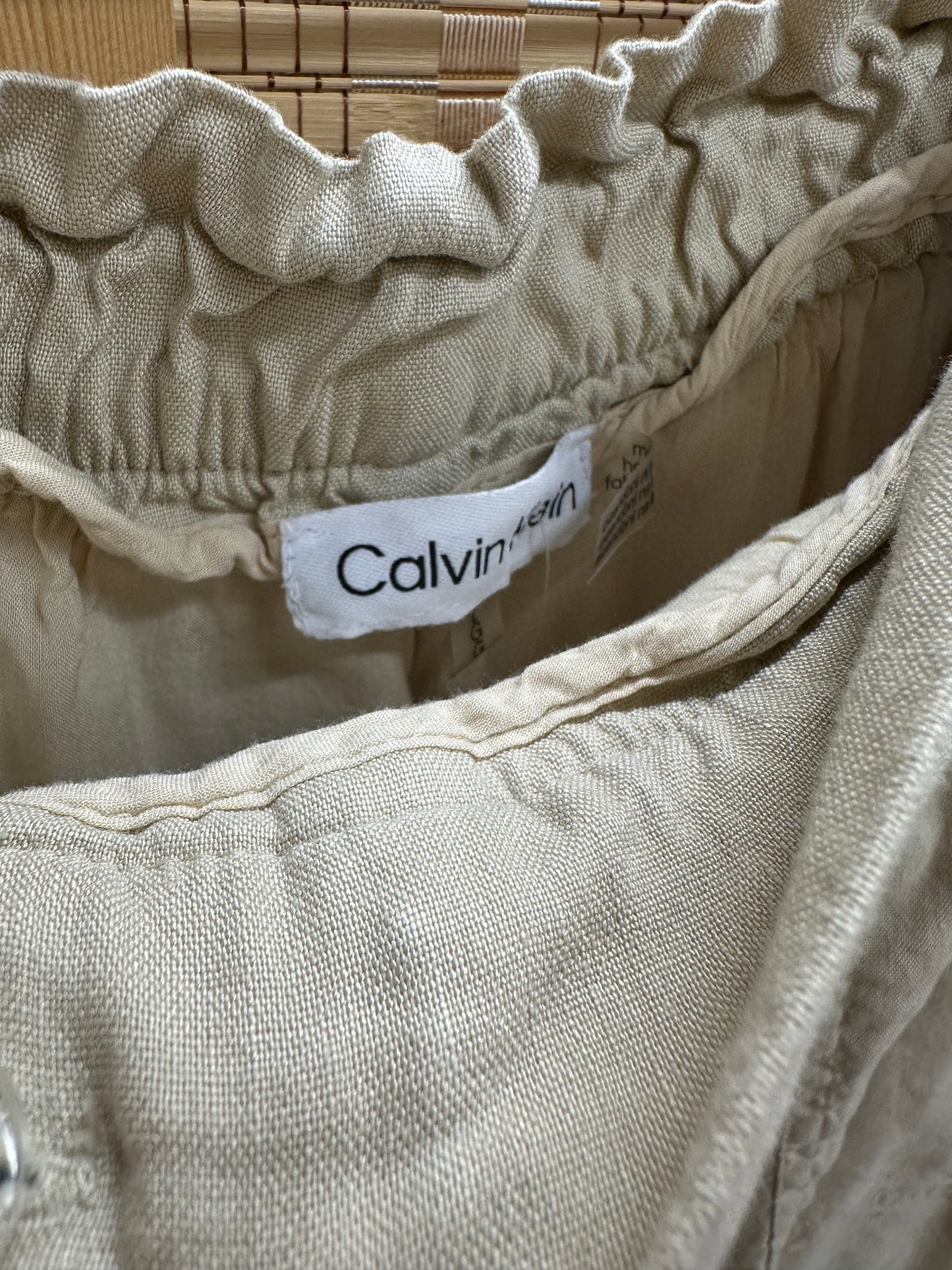 Large Tan Linen Pants