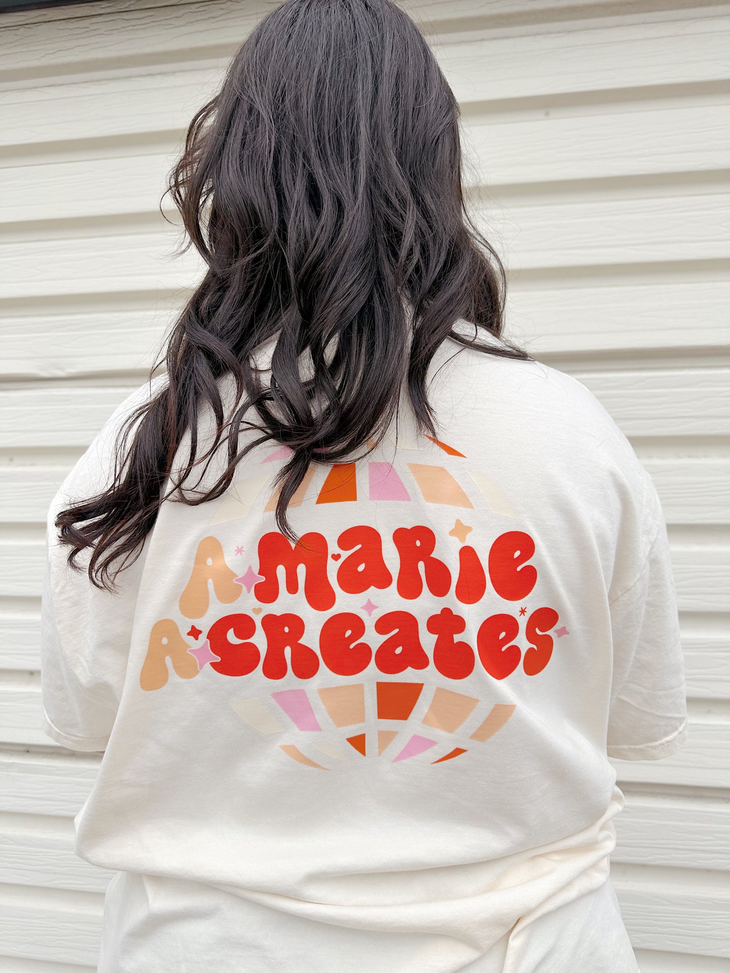 AmarieACreates Disco Logo Graphic Top