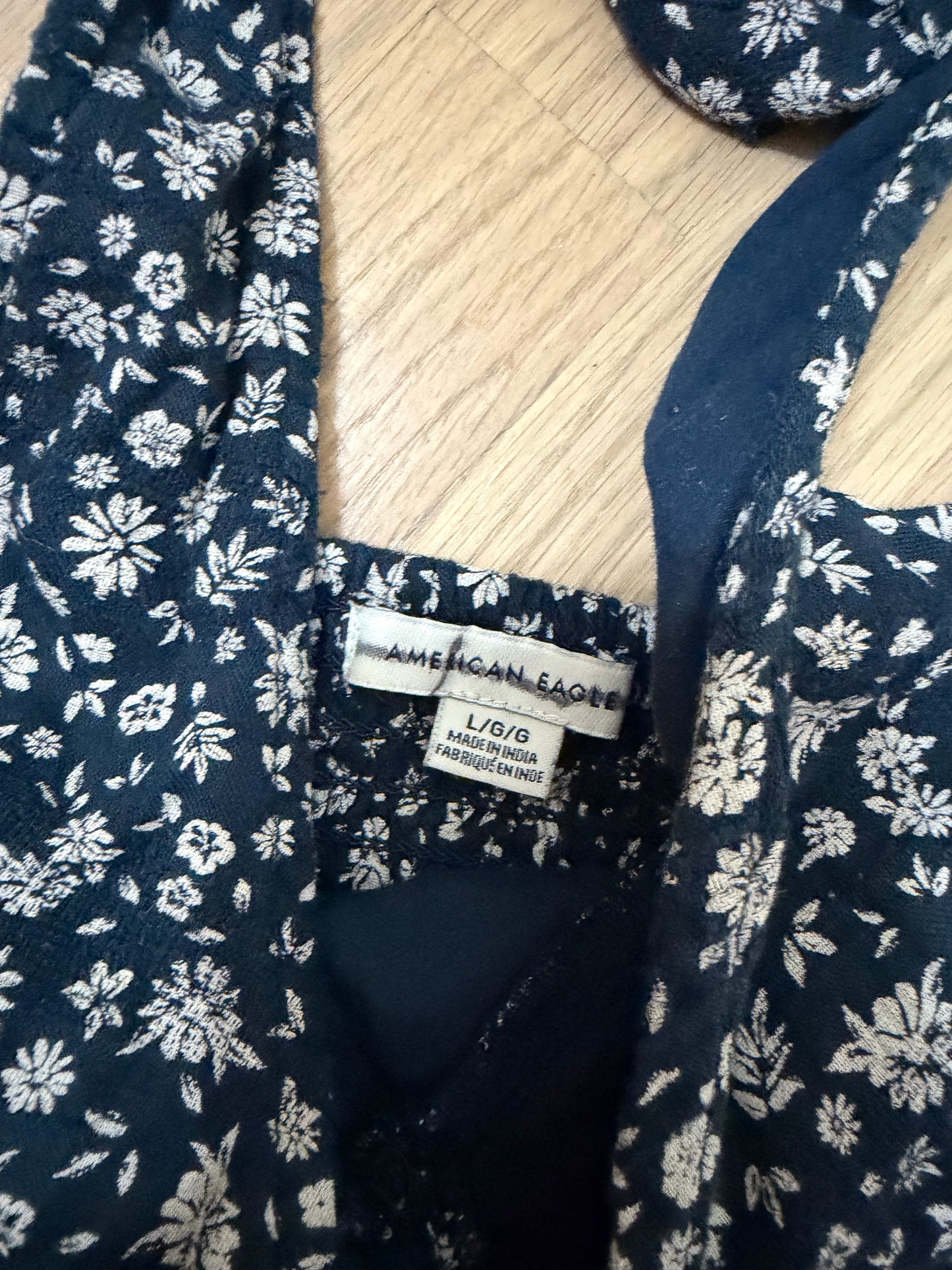 Large Blue Floral Halter