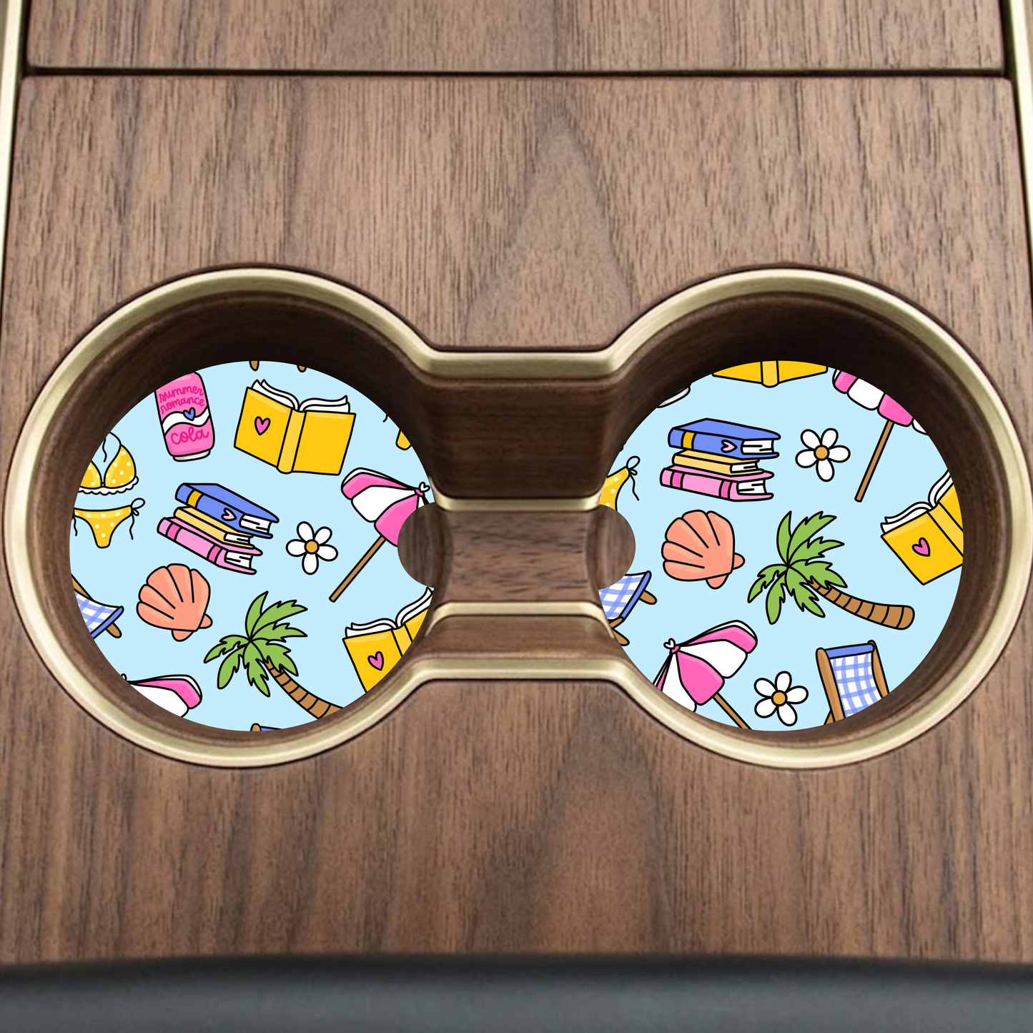 Summer Bookish Car Coaster