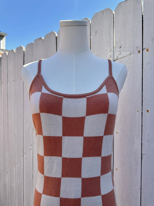 M/L Checkered Bodycon Dress