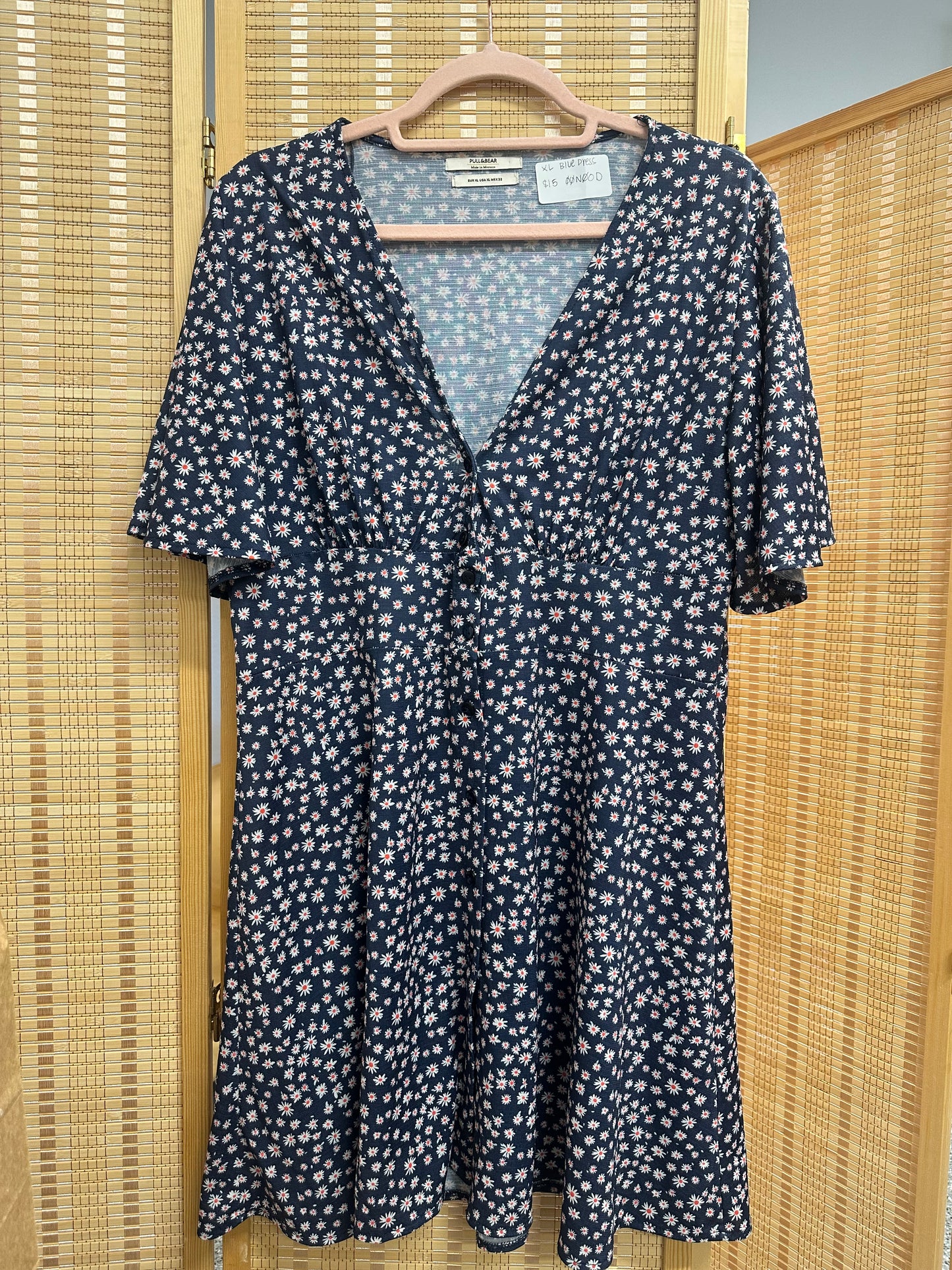 XL Floral Blue Dress