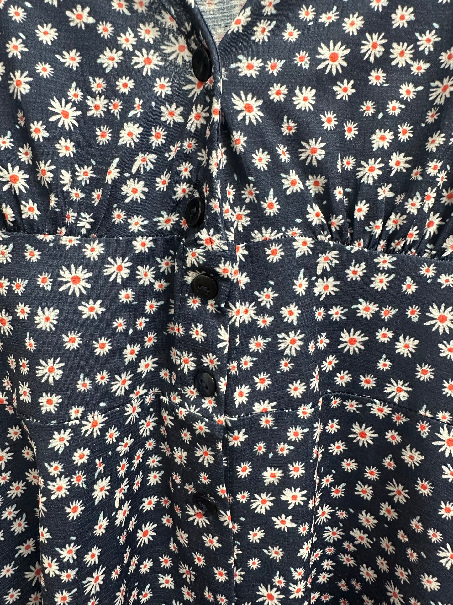 XL Floral Blue Dress