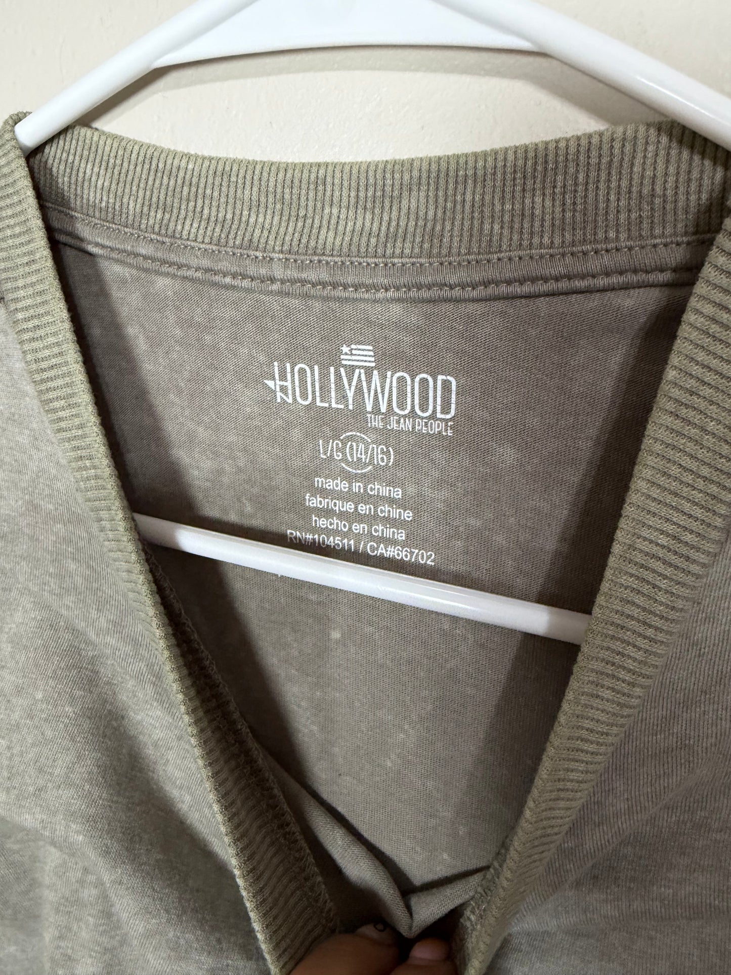 Large Grey Acid Wash Tee