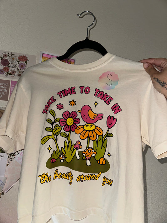 Take Time To Take In The Beauty Around You Cropped Tee
