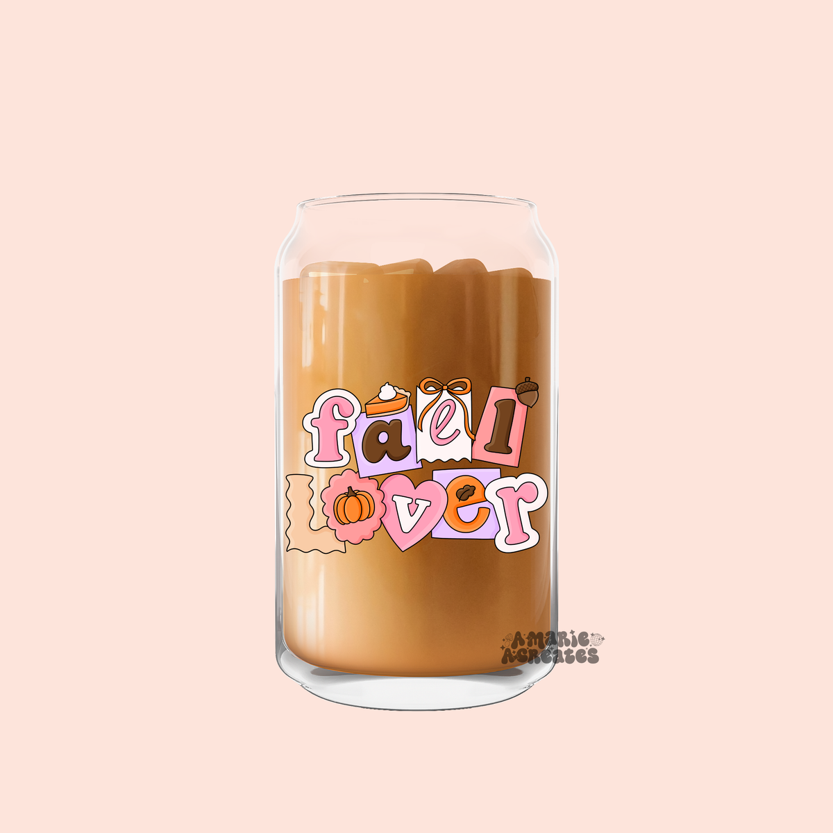 Fall Lover Glass Cup