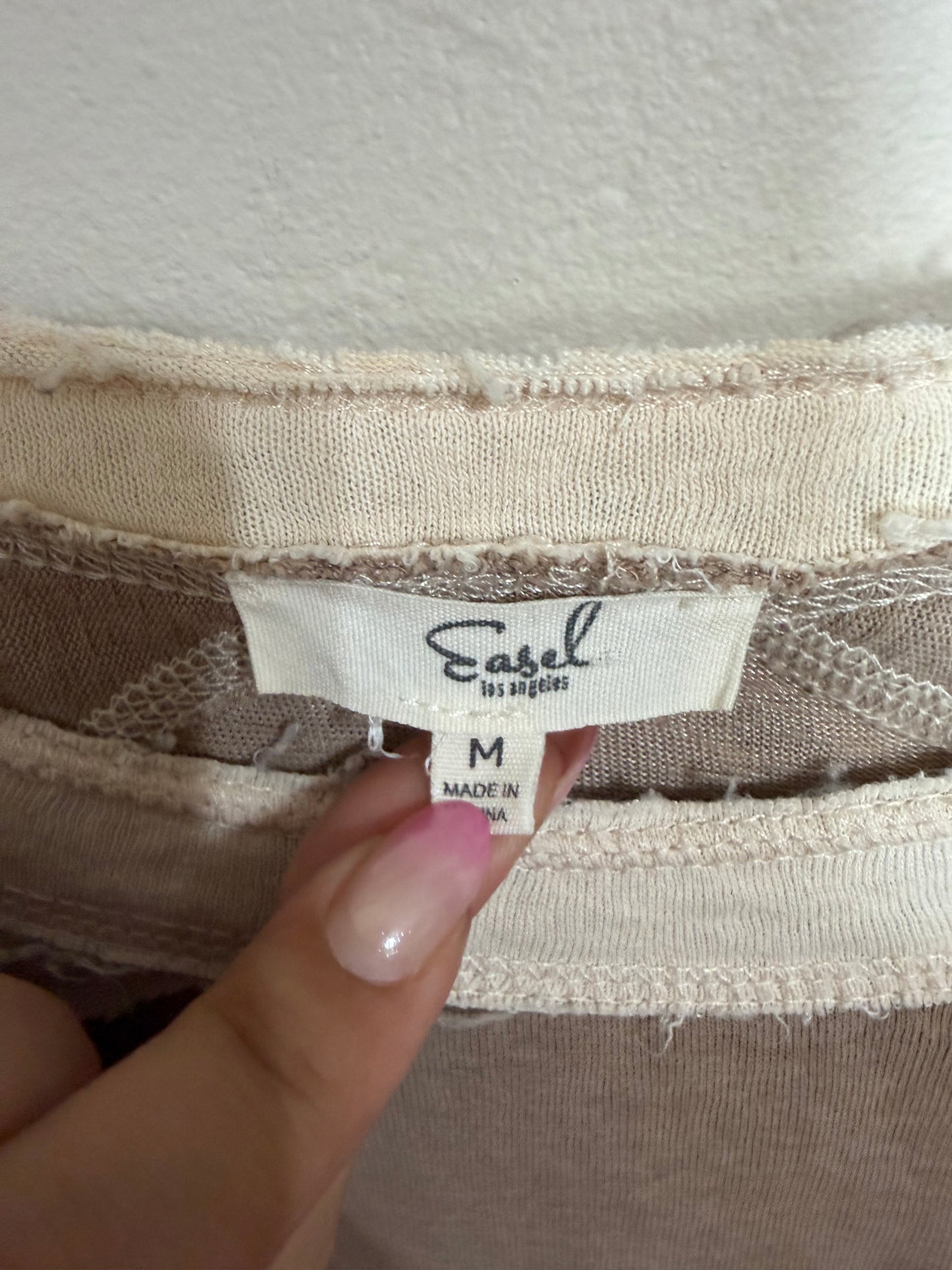 Medium Brown Cream Long Sleeve