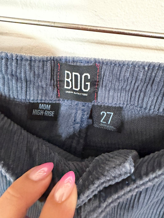 Size 27 Gray Corduroy Mom Pants