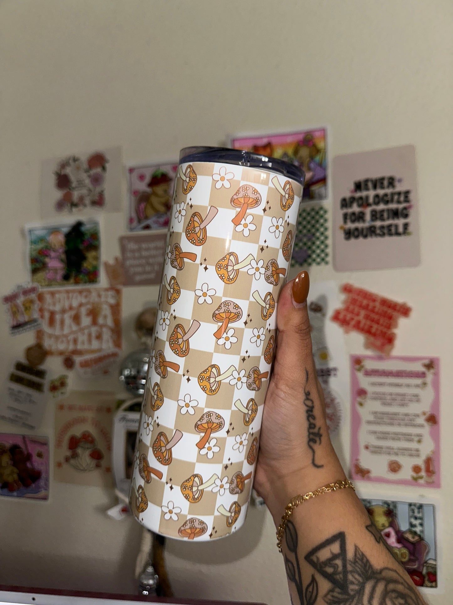 Floral Mushroom Tumbler