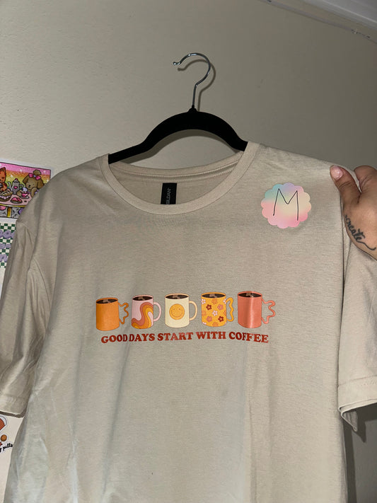 Good Days Start With Coffee Tee - Medium