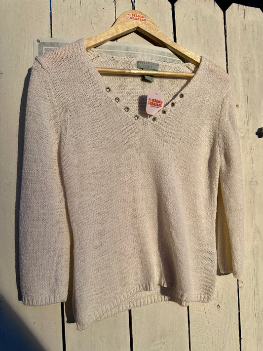 Medium Knit Vneck Top