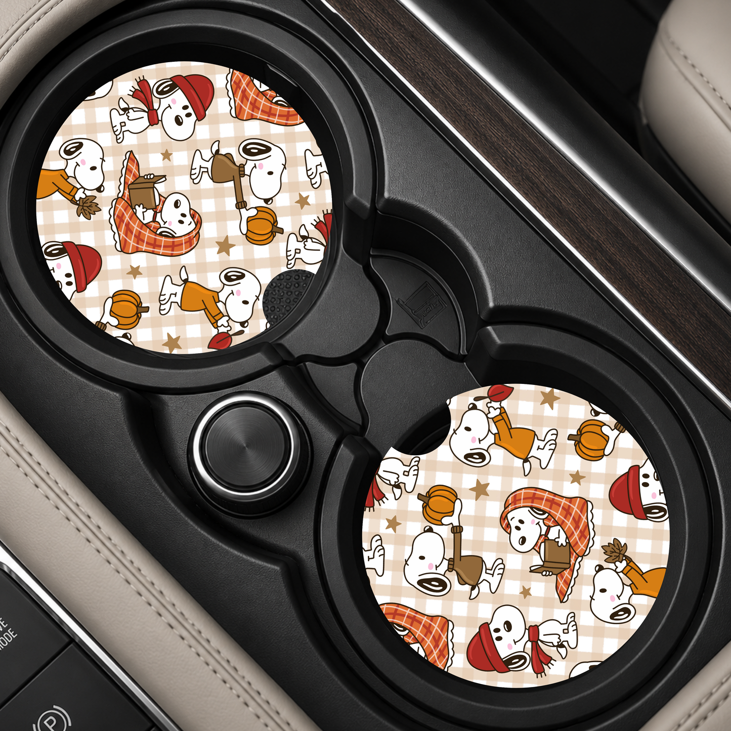 Fall Snoopy Car Coaster