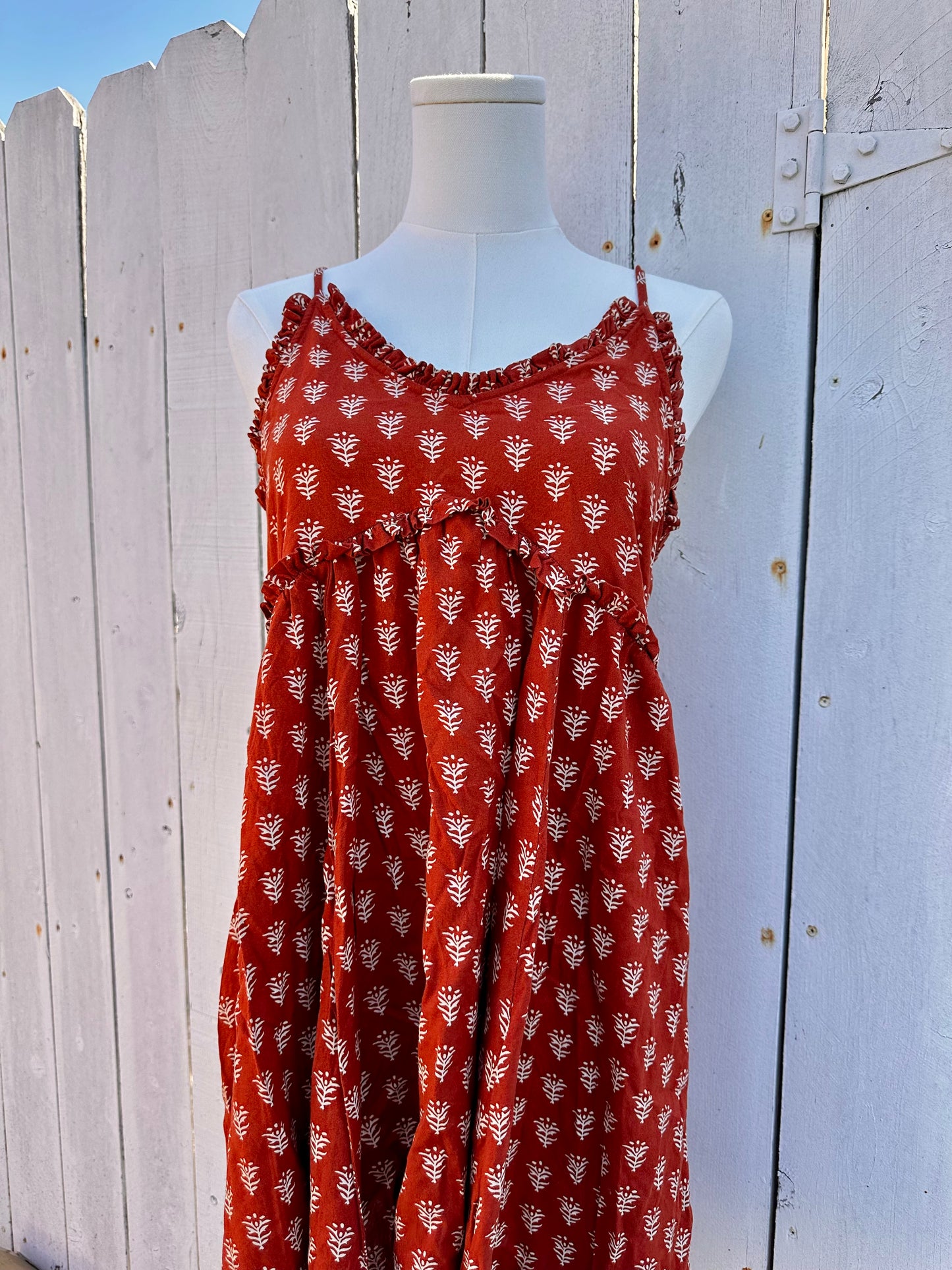 Medium Rust Leaf Dress
