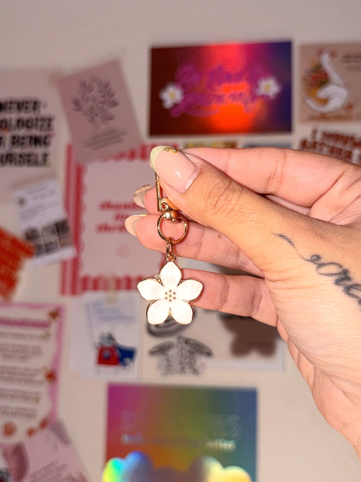 Jasmine Flower Keychain