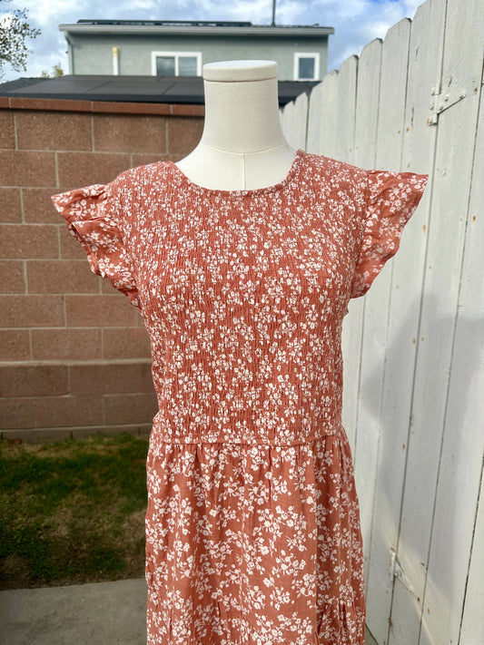 NWT Large Floral Mauve Dress