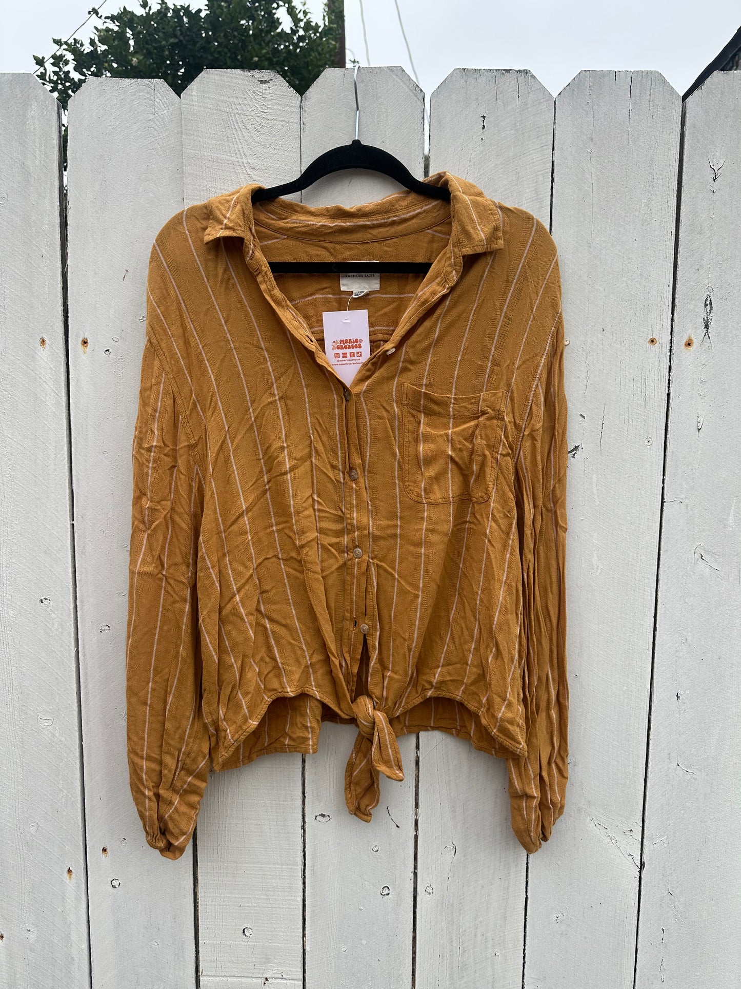 Large Stripe Tie Top