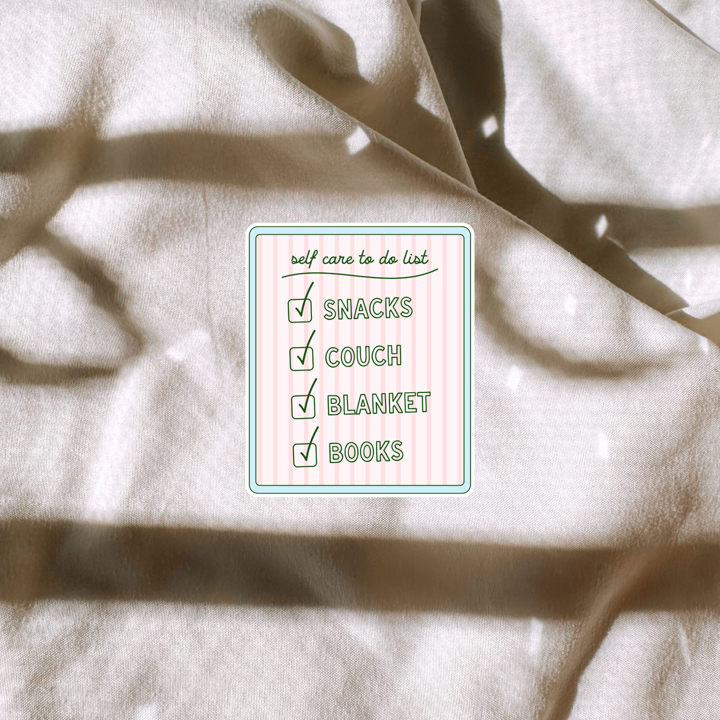 Self Care To Do List Sticker