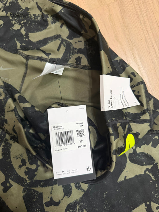 2x NWT Green Black Biker Shorts