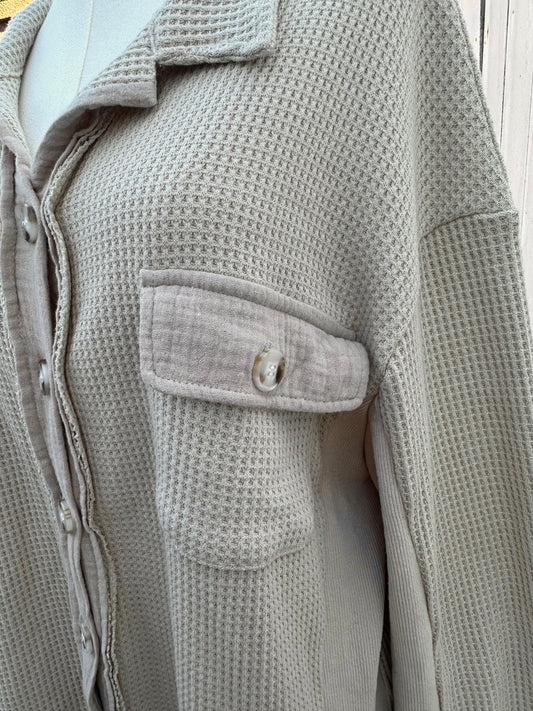 XL Tan Knit Caridgan