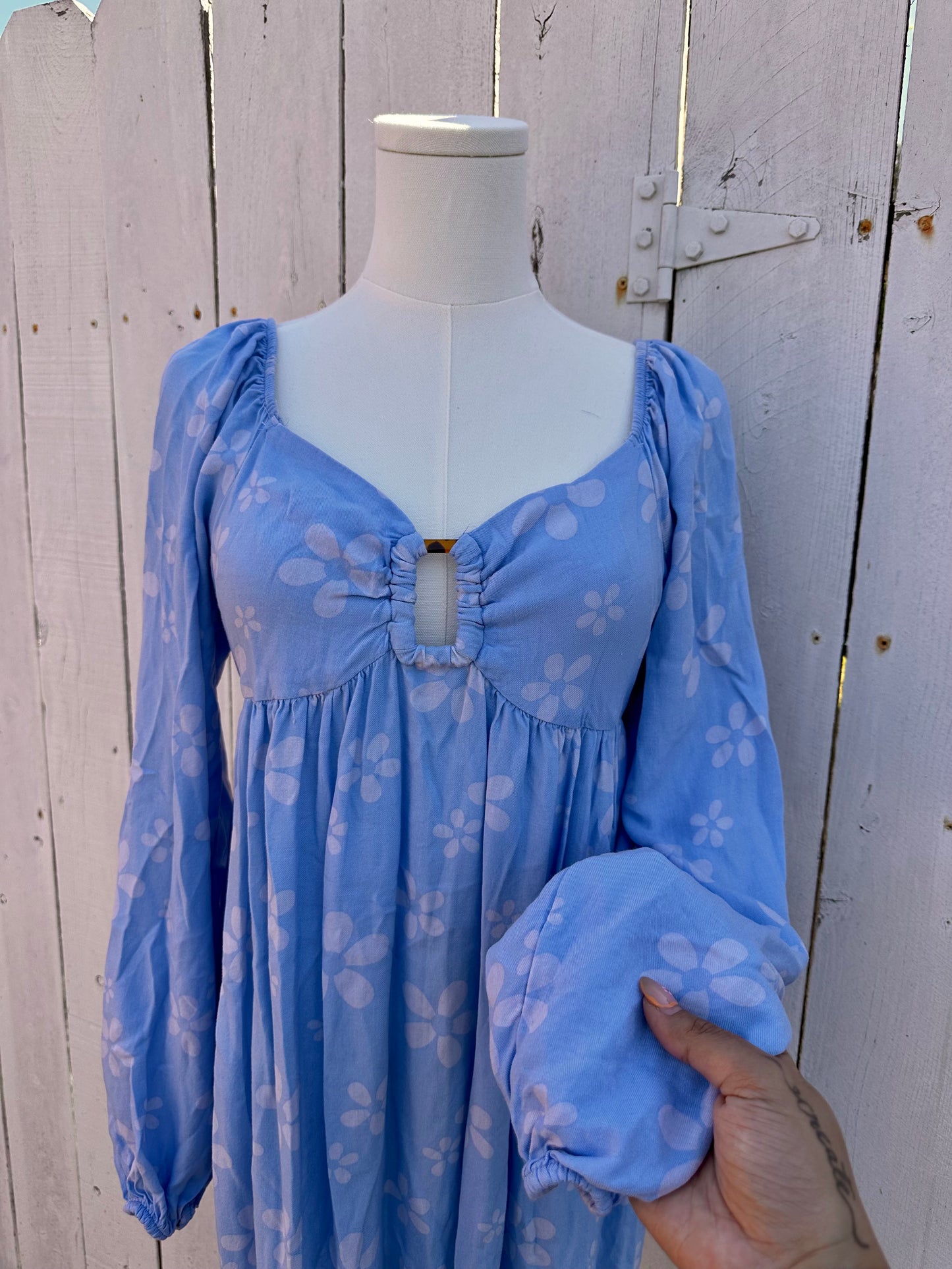 Medium Retro Blue Dress