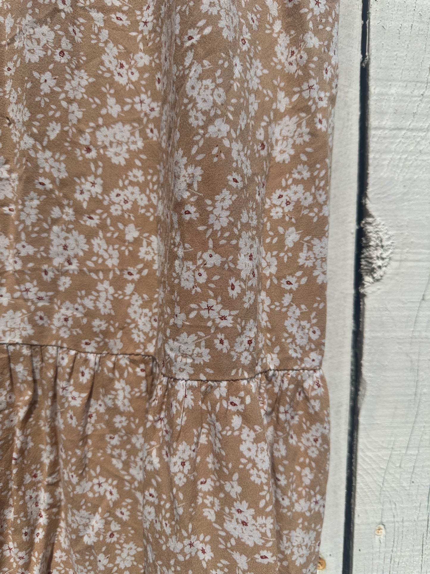 Medium Tan Floral Skirt