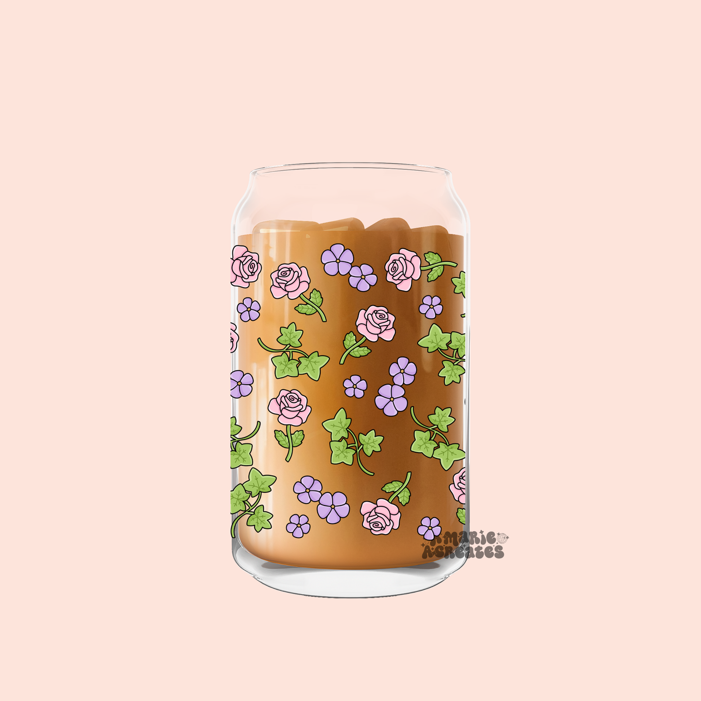 Rose Garden Glass Cup