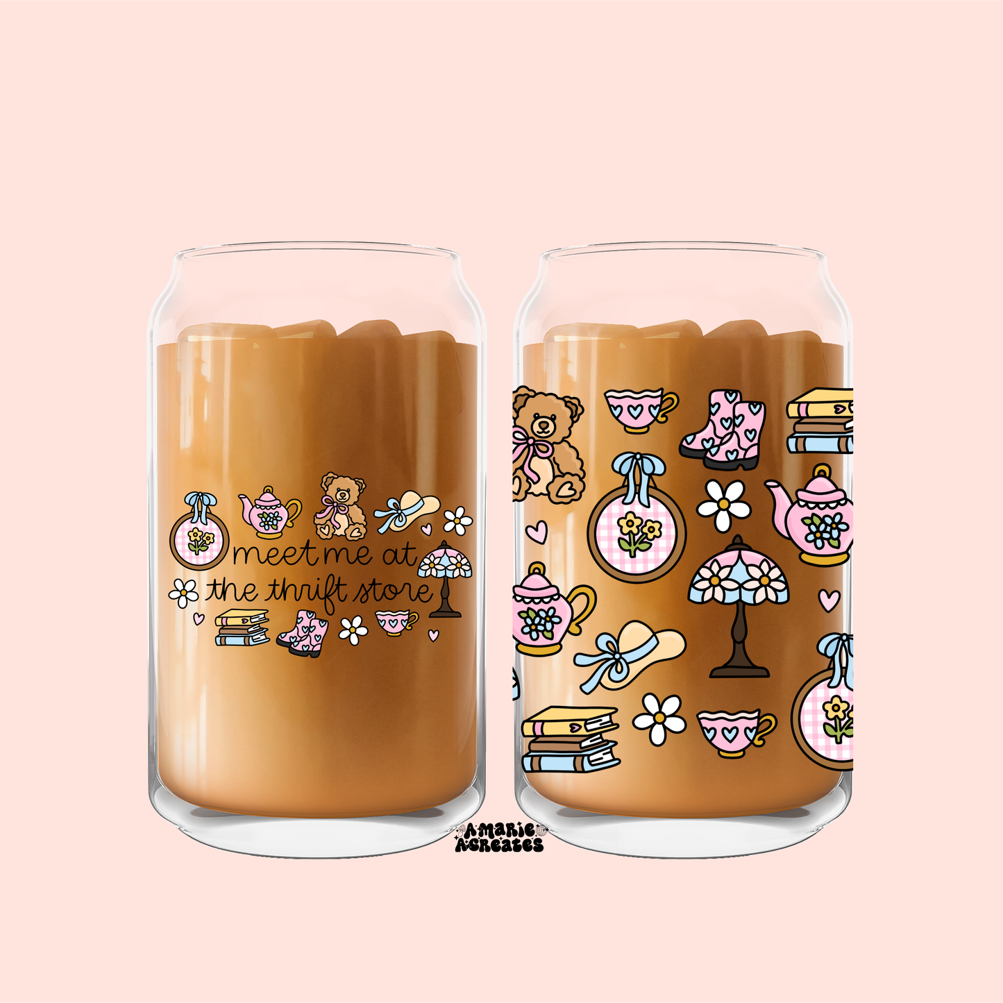 Meet Me At The Thrift Store Glass Cup
