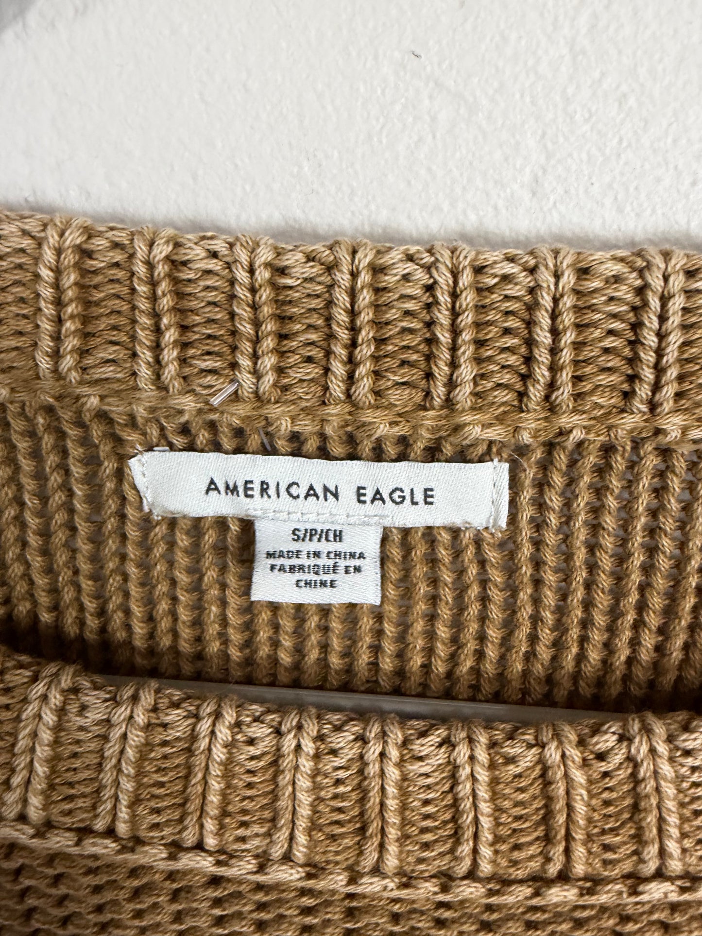 Small Tan Camel Knit Sweater
