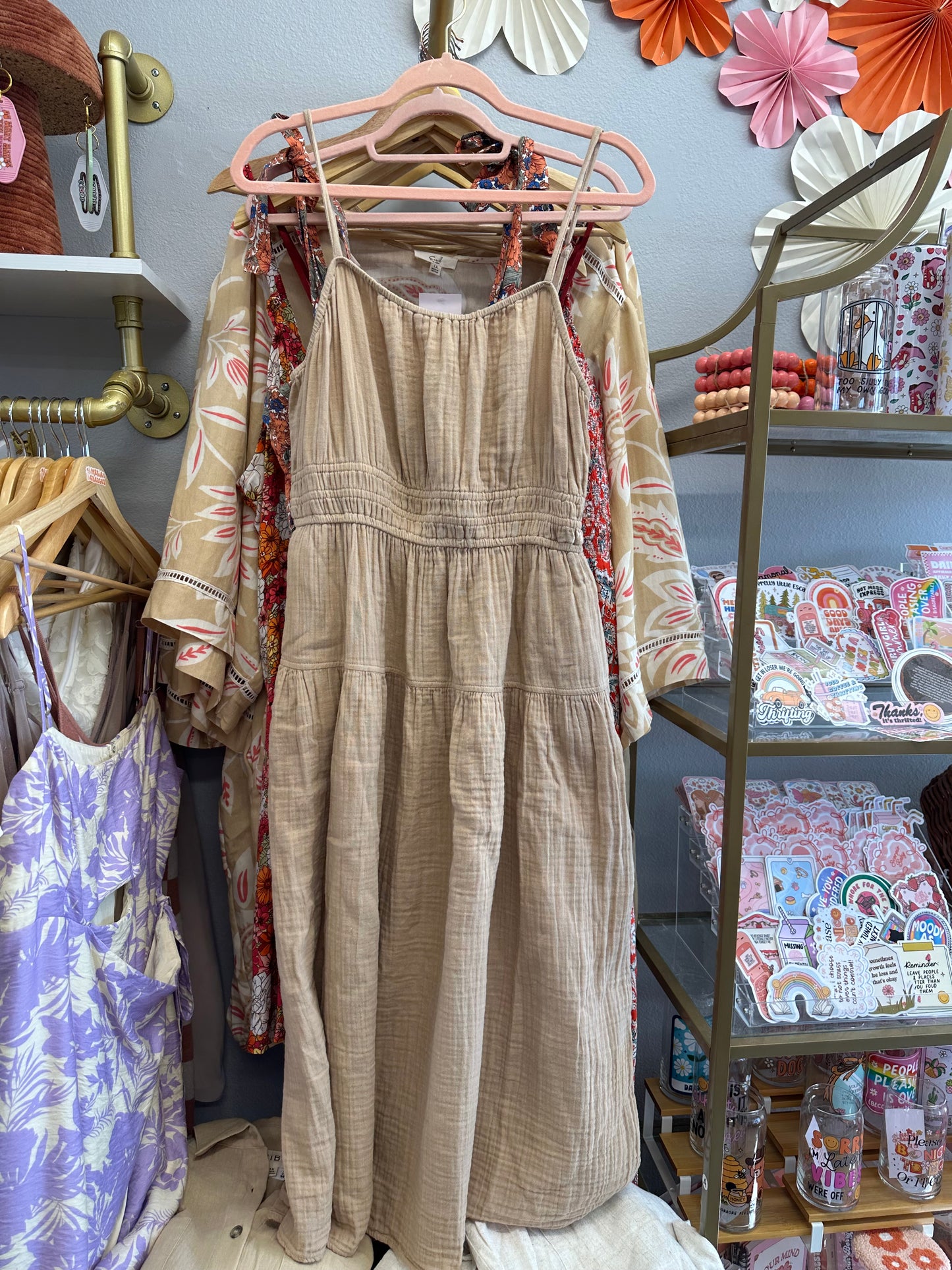 Large Tan Casual Dress