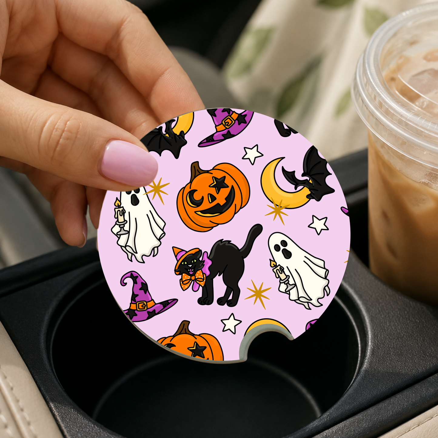 Vintage Halloween Car Coaster
