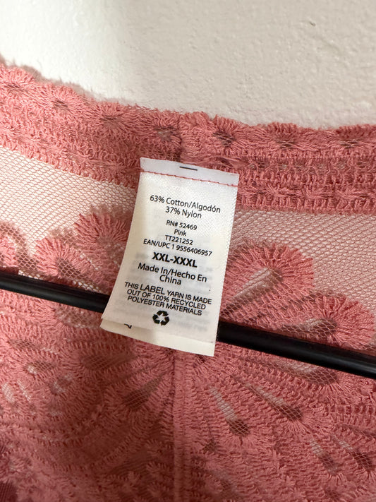 XXL/XXXL Mauve Pink Lace Boho Kimono